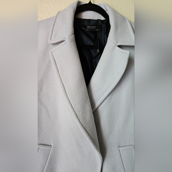 Zara Women's Soft Ligth Blue Trench Coat - Picture 5 of 14